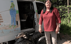 Woman receives permit for motorcycle riding gator