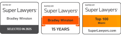 Bradley Winston - Super Lawyers - 2025 - Top 100 Miami - 15 Years