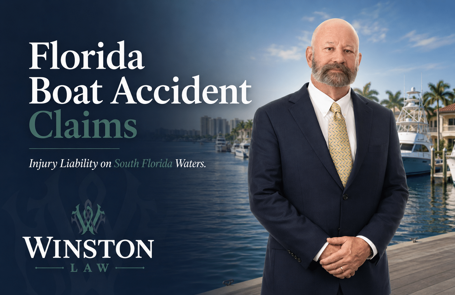 Brad Winston of Winston Law in a featured image about Florida boat accident claims