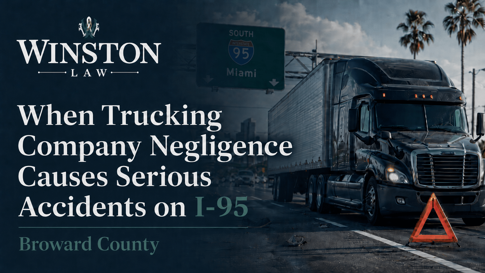 Winston Law featured image about trucking company negligence causing serious accidents on I-95 in Broward County