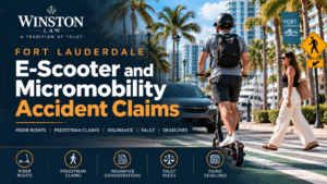 Fort Lauderdale E-Scooter and Micromobility Accident Claims: Rider and Pedestrian Rights
